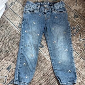 Kids' Denim with embroidered flowers